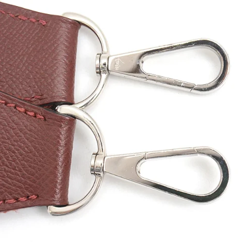 Hermès Vintage Pre-owned Leather crossbody-bags Red Dames