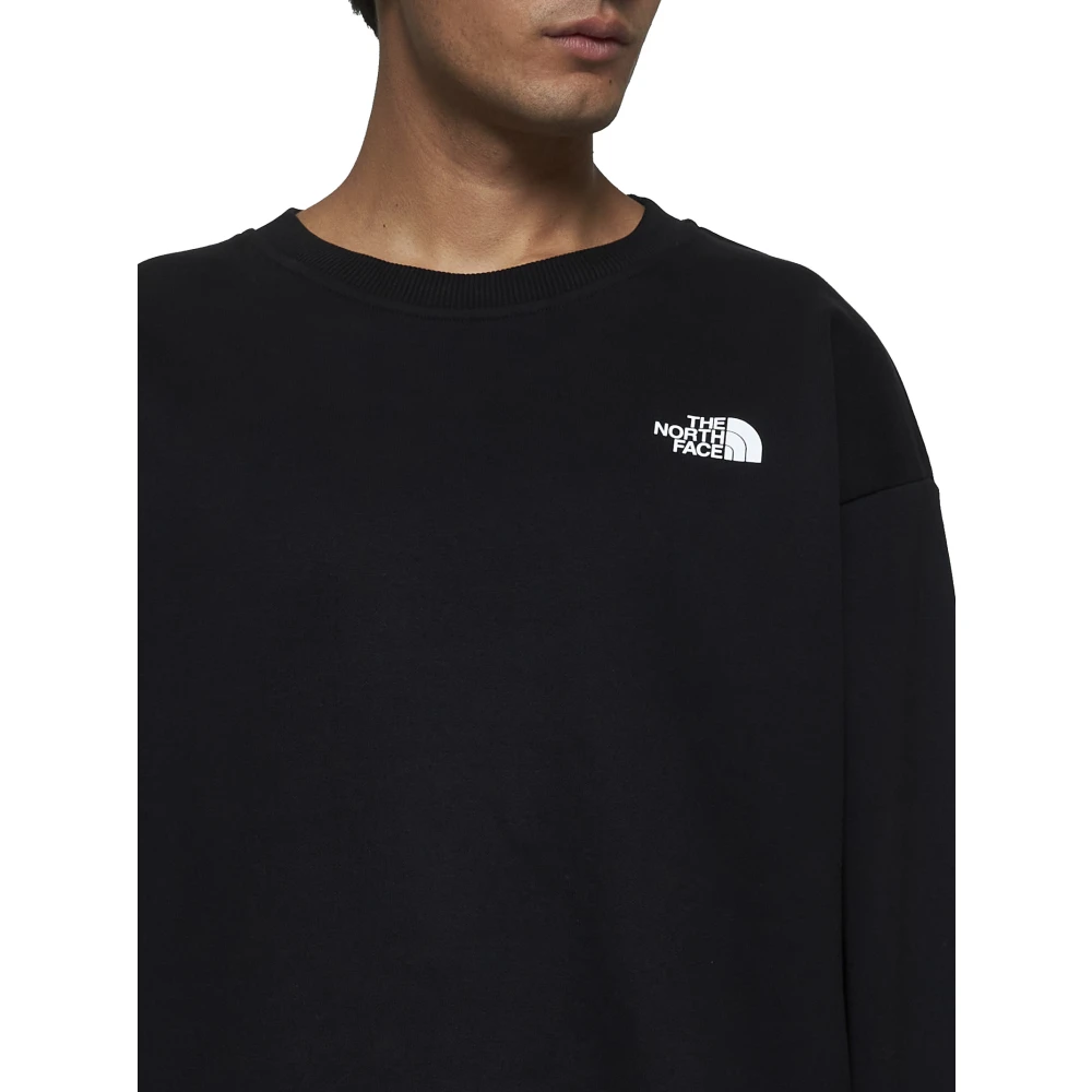The North Face Sweatshirt met Grafische Print en Ronde Hals Black Heren
