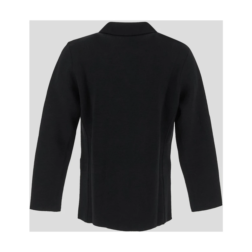Lardini Dubbel-Breasted Gebreid Jack van Wol Black Heren