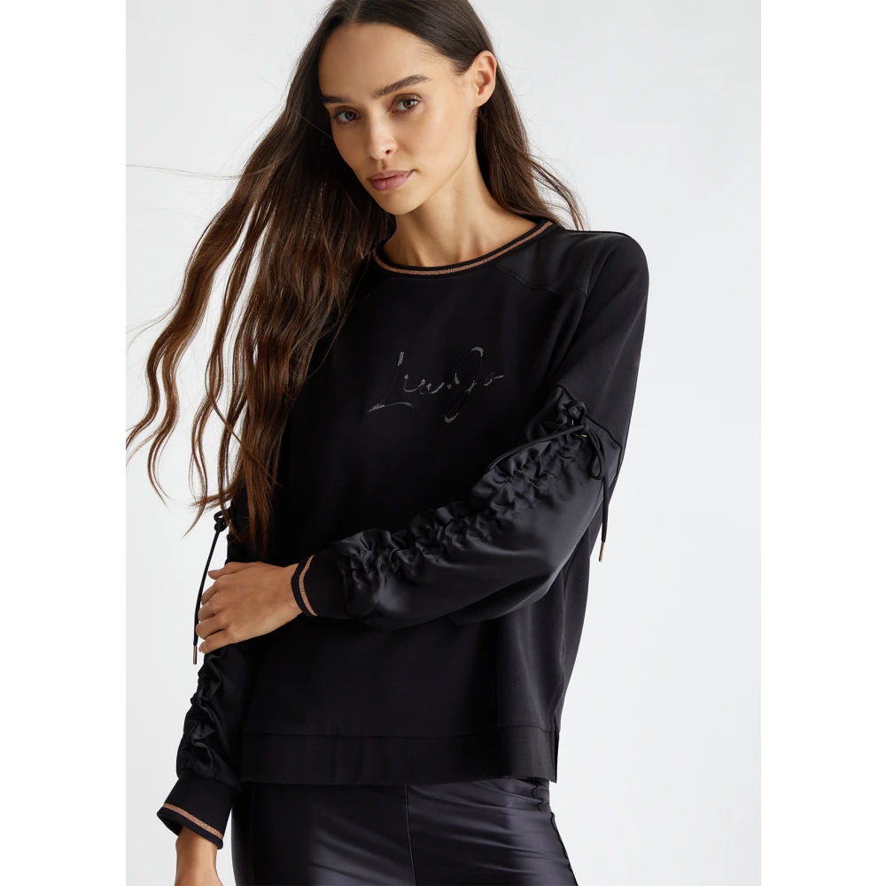 Liu Jo Sweatshirt met studs Black Dames