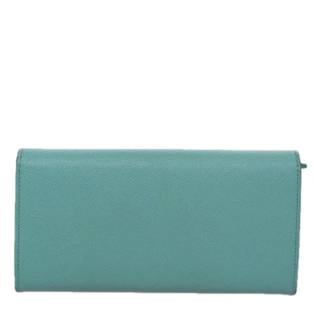 Salvatore Ferragamo Pre-owned Leather wallets Blue Dames