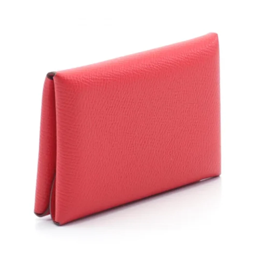 Hermès Vintage Pre-owned Leather wallets Red Dames