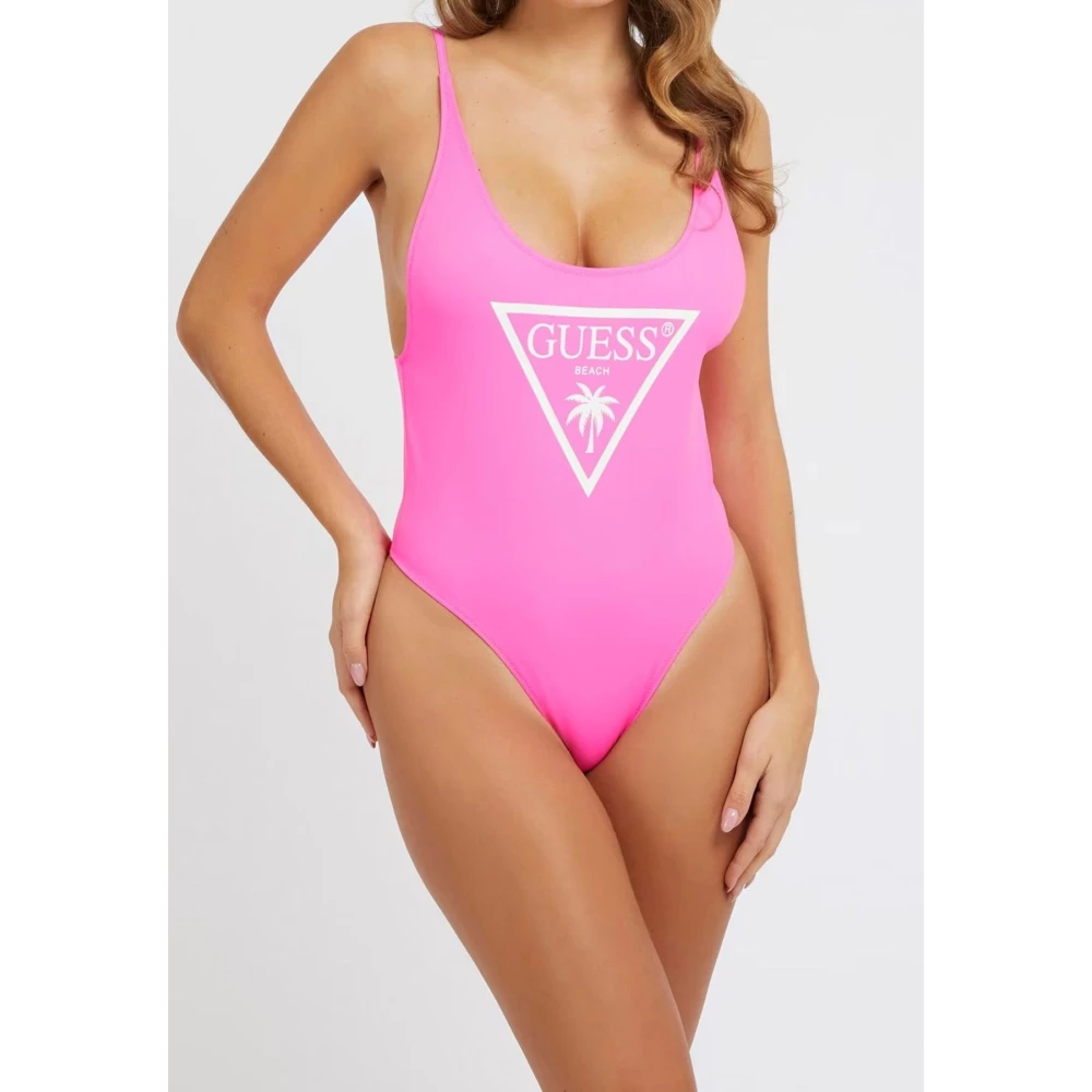 Guess One Piece Badpak Pink Dames