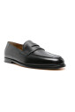 black-leather-penny-loafers