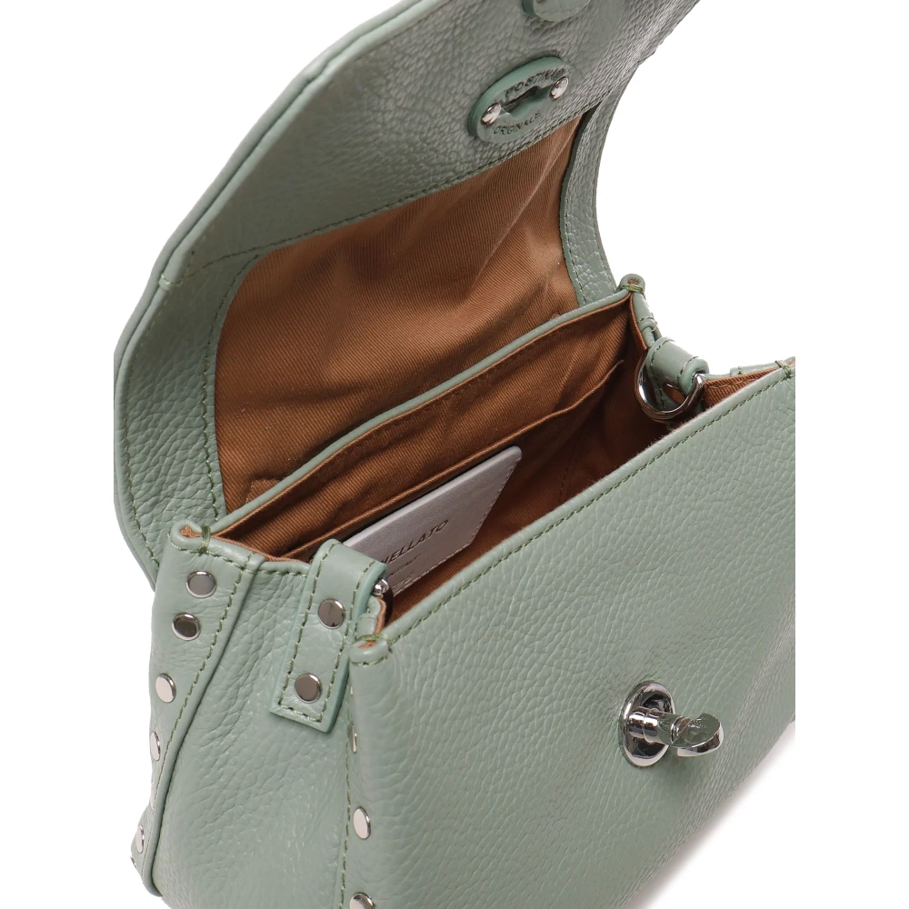 Zanellato Iconische Dubbele Sluiting Leren Tas Green Dames