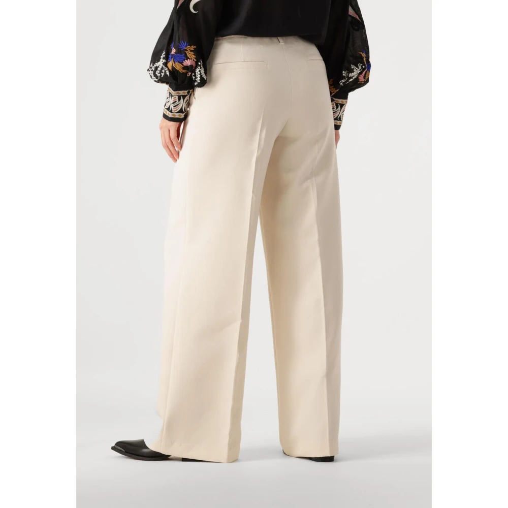 Summum Woman Wijde Pijp Broek Wit Foam White Dames