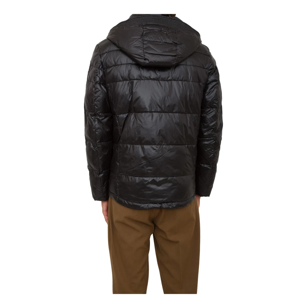 Antony Morato Zwarte jas Afneembare capuchon Black Heren