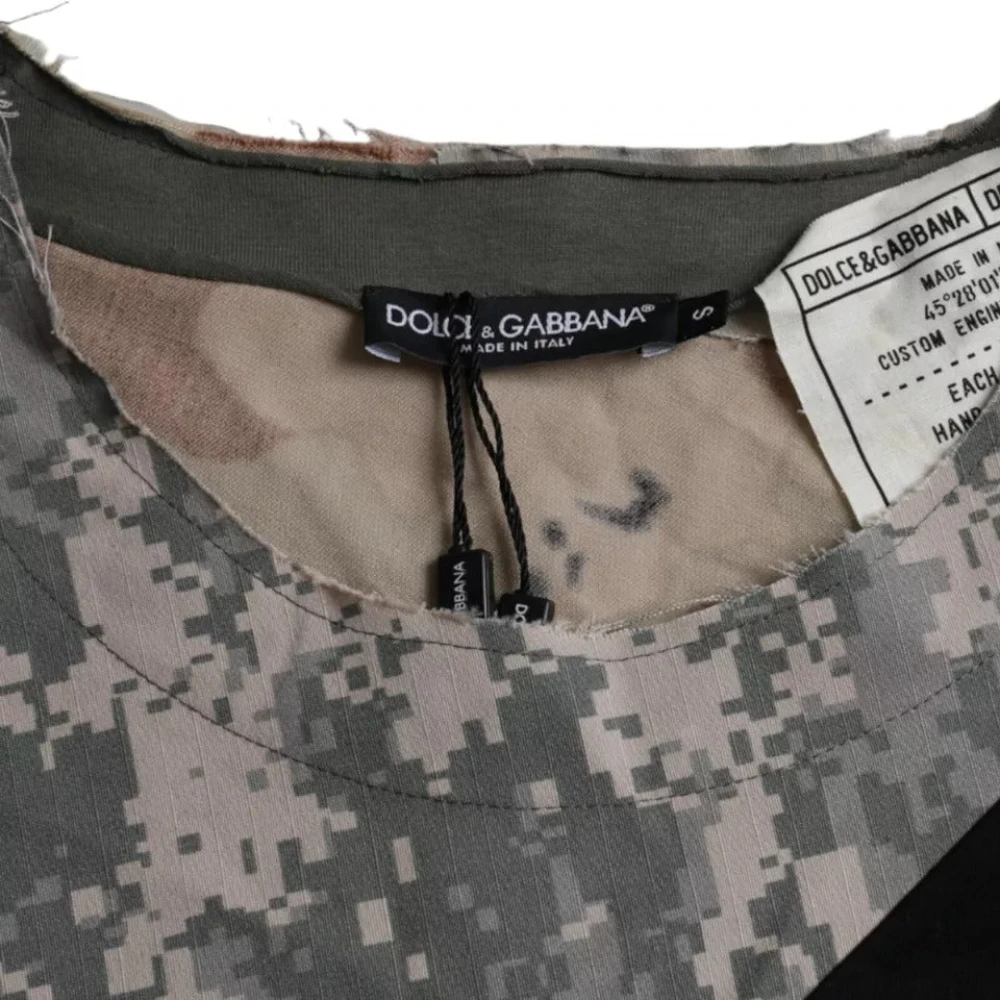 Dolce & Gabbana Camouflage Katoen Ronde Hals Heren T-shirt Multicolor Heren