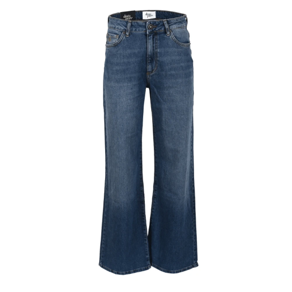 DNM Pure Retro-chique wijde pijp jeans Blue Dames