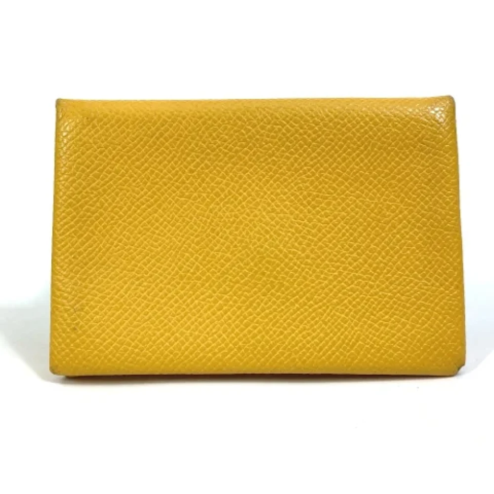 Hermès Vintage Pre-owned Leather home-office Yellow Dames
