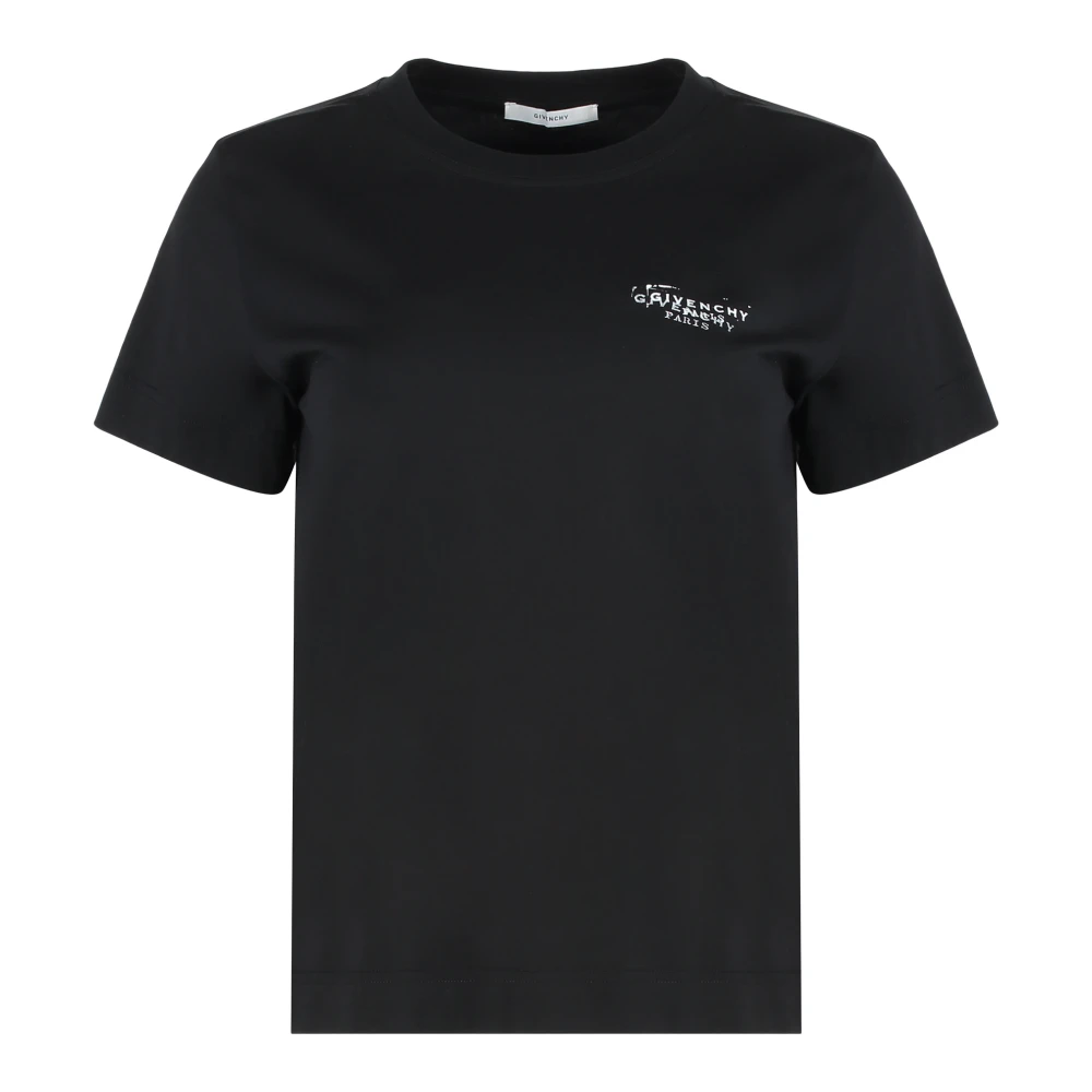 Givenchy Women's Black T-Shirts, S, T-Shirt In Cotton With Stamp Print