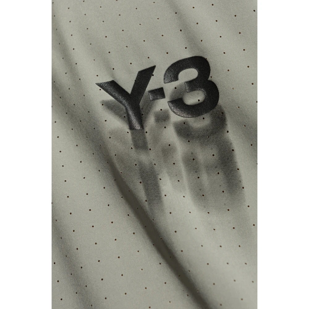 Y-3 T-shirt met logo Gray Heren