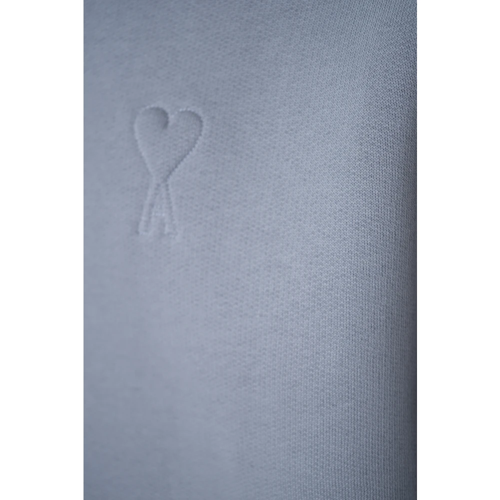 Ami Paris Gestanste Hoodie Truien Blue Heren