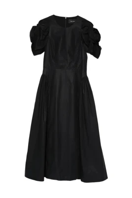 Rose Puff Sleeve Hip Dress