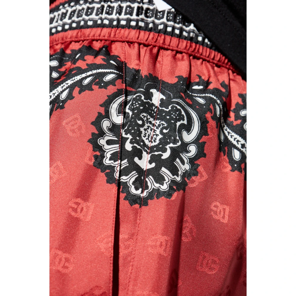 Dolce & Gabbana Zijden shorts Red Heren