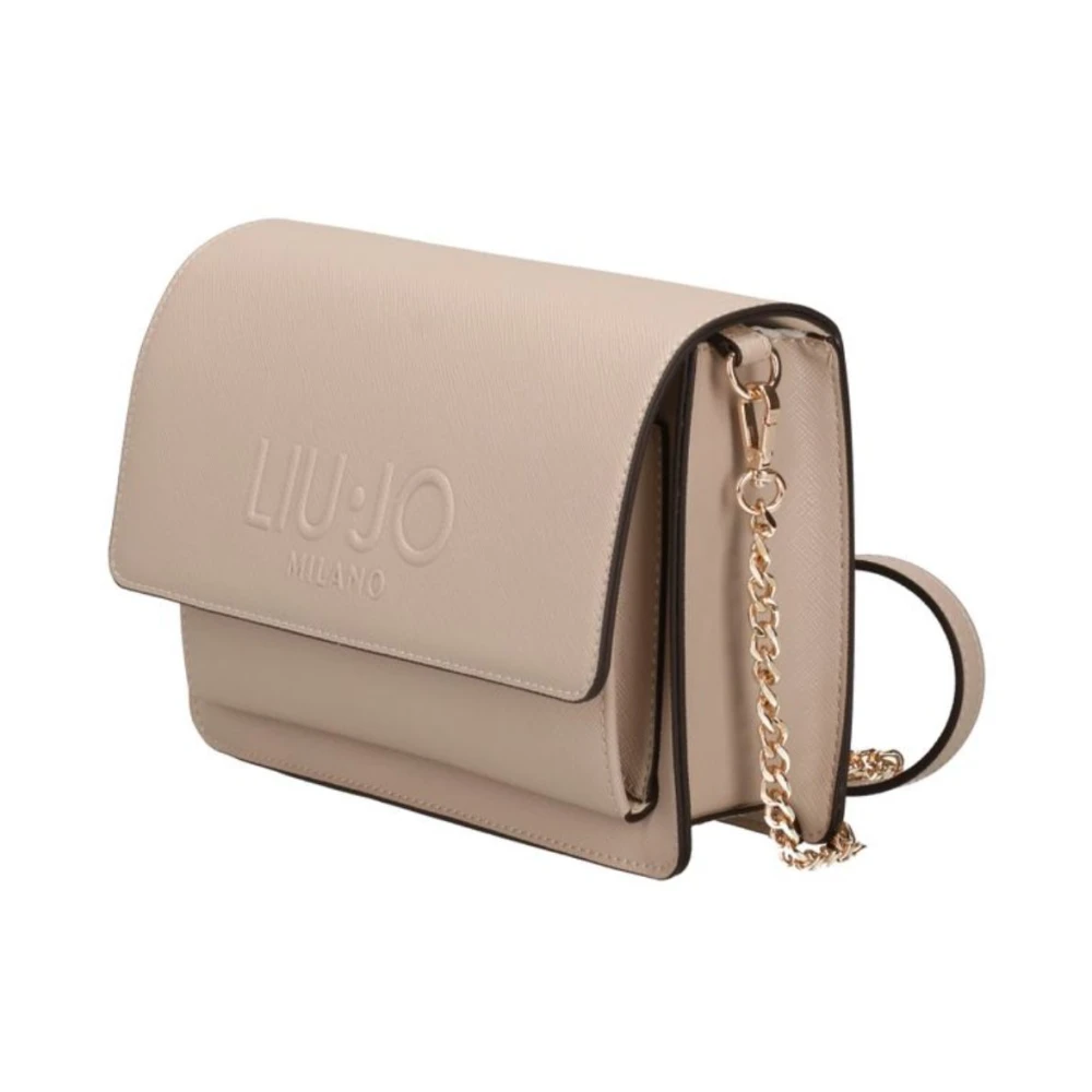 Liu Jo Stijlvolle Schoudertas met Logodetail Beige Dames
