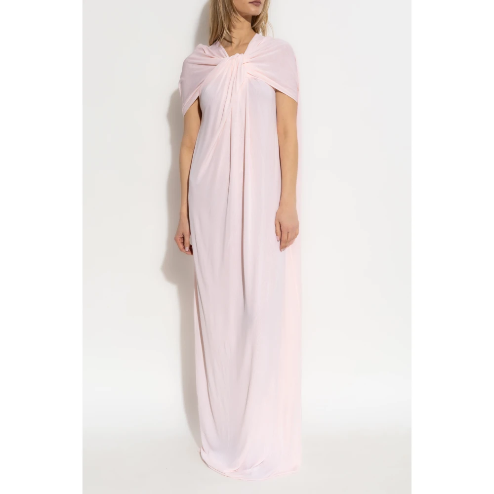 Jil Sander Gedrapeerde Jurk Pink Dames