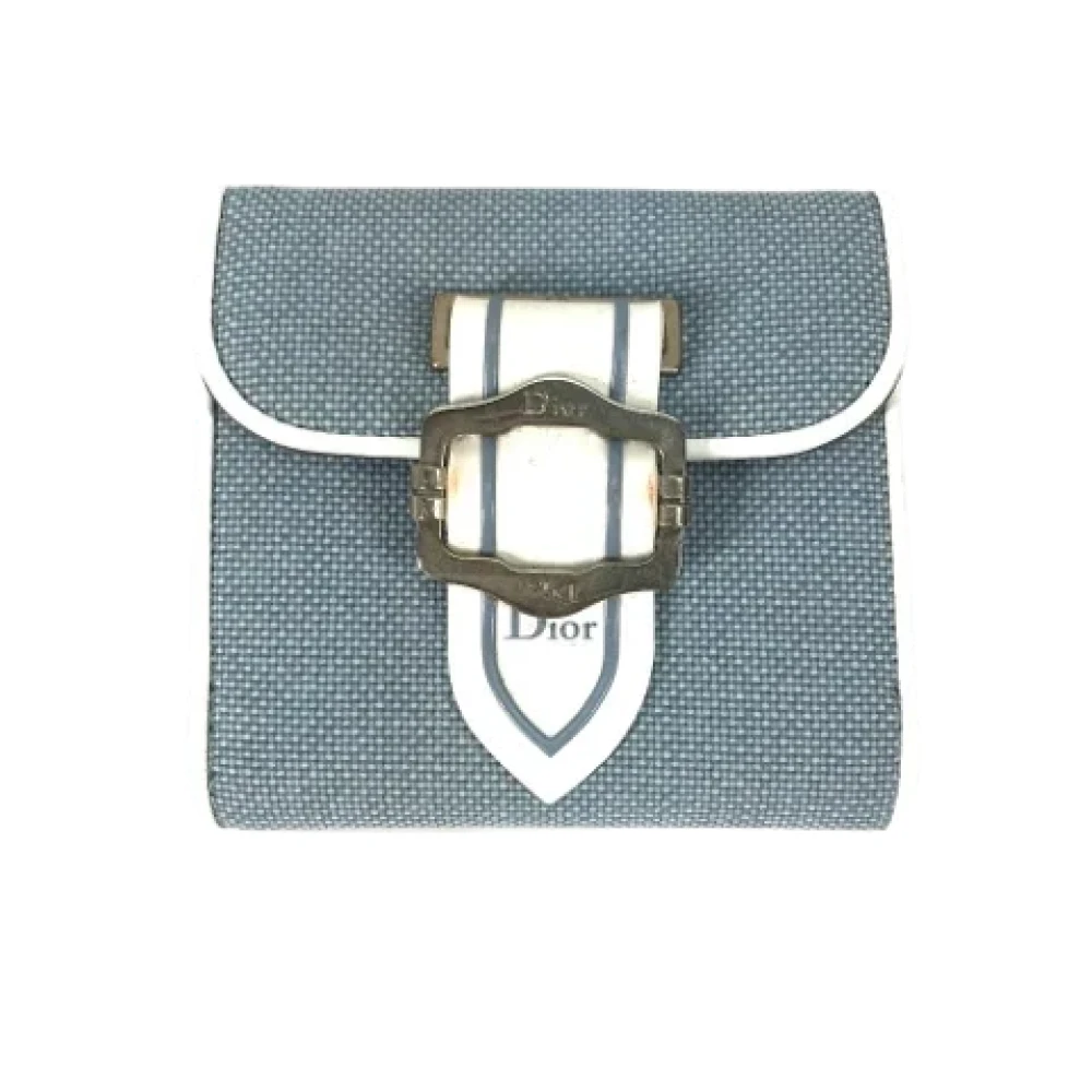 Dior Vintage Pre-owned Canvas wallets Blue Dames