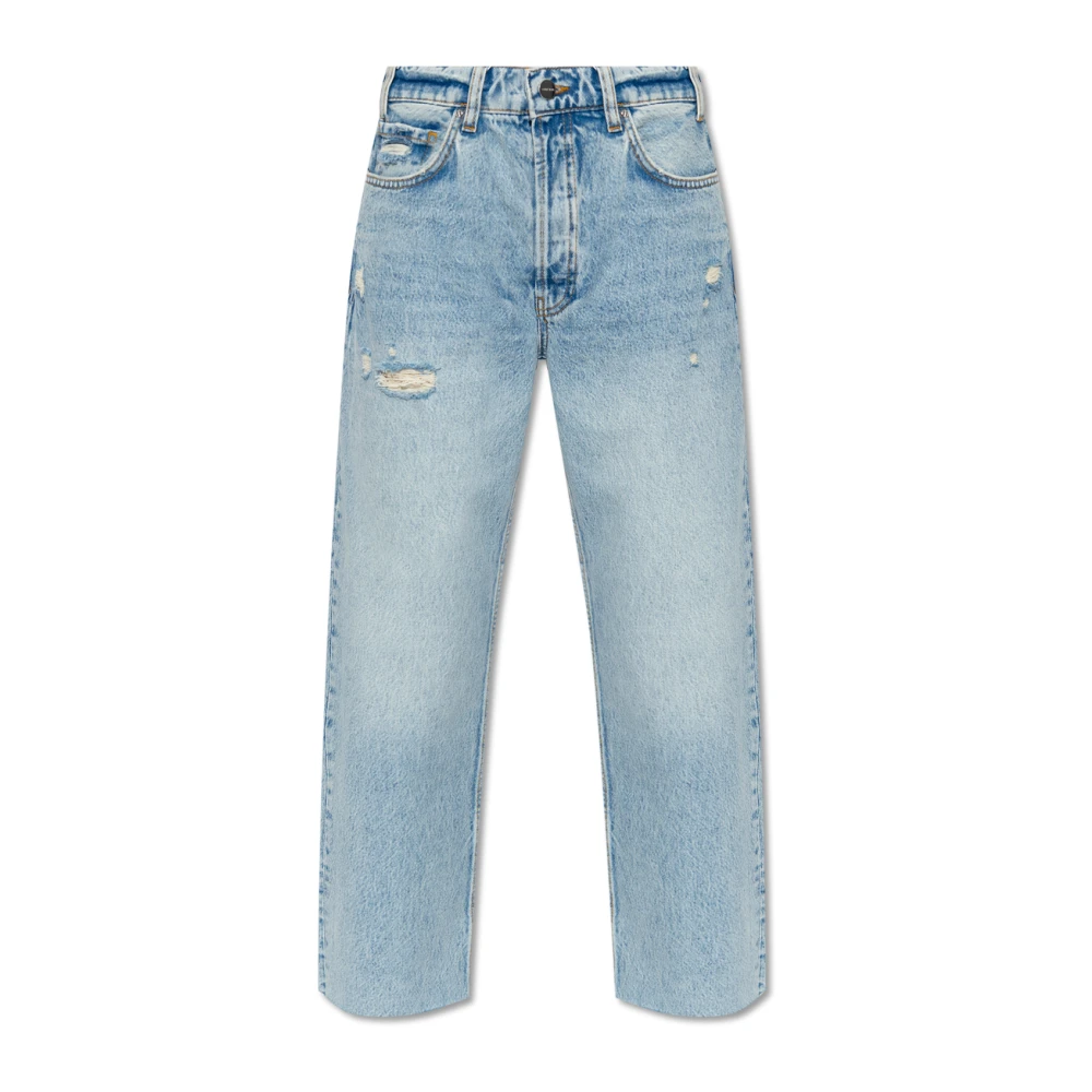 Anine Bing Blue Straight Fit Jeans, Female, W26, Gavin Relaxed Straight Jeans