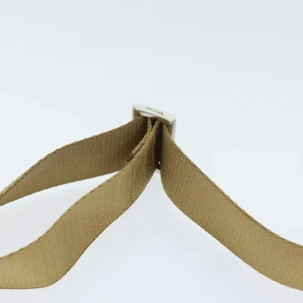 Prada Vintage Pre-owned Nylon prada-bags Beige Dames
