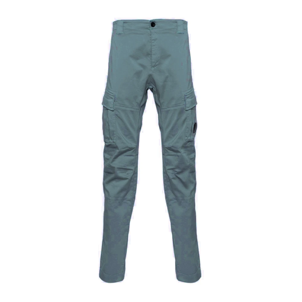 C.P. Company Cargo broek met zakken in blauwe stretch katoen Blue Heren