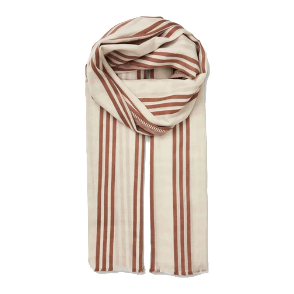 Becksöndergaard Gestreepte Kamea Sjaal Bruin Multicolor Dames