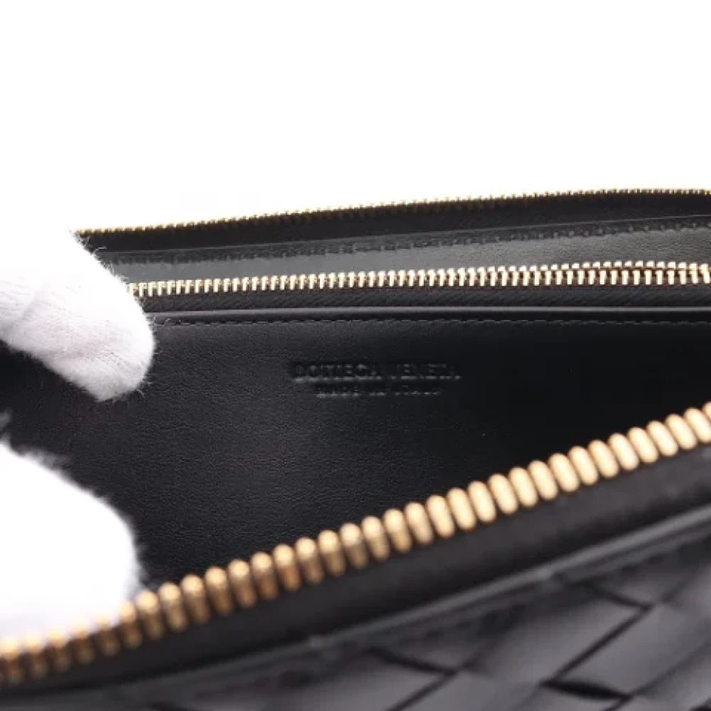 Bottega Veneta Vintage Pre-owned Leather wallets Black Dames