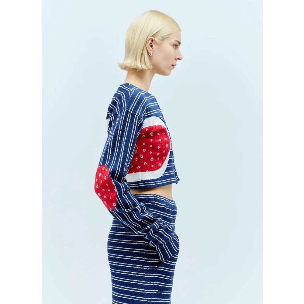 Reward If Found Bubble Cardi Top met Bloemenpanelen Multicolor Dames