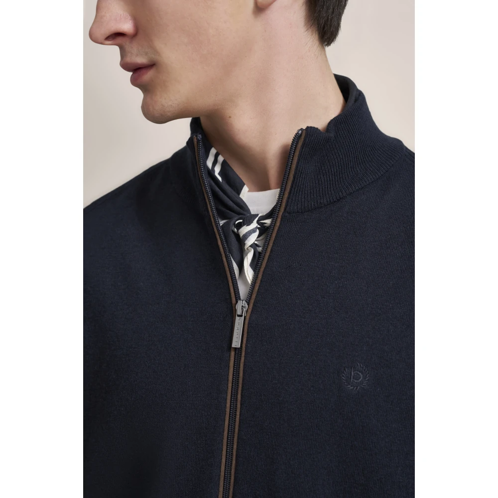 Bugatti Stijlvolle Cardigan Sweater Blue Heren