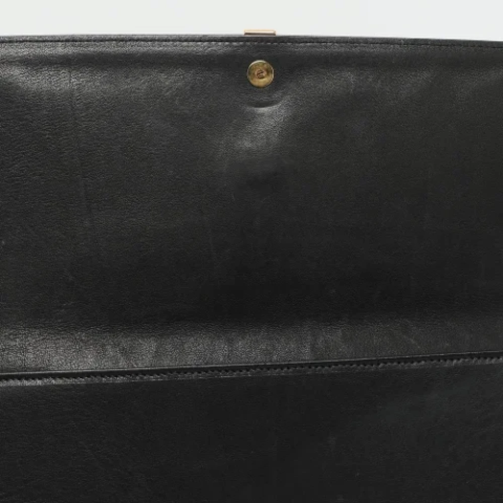 Yves Saint Laurent Vintage Pre-owned Leather clutches Black Dames