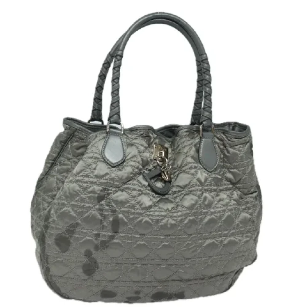 Dior Vintage Pre-owned Nylon handbags Gray Dames