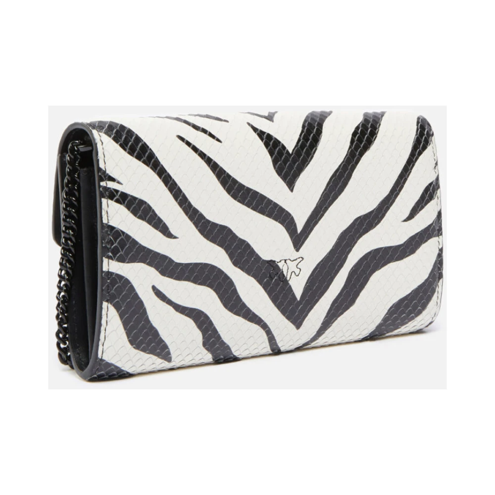 pinko Zebra Print Leren Love Bag Portemonnee Black Dames