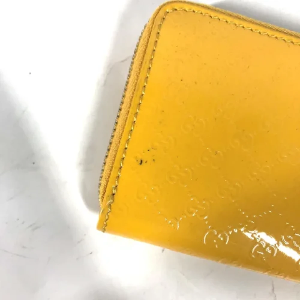 Gucci Vintage Pre-owned Leather wallets Yellow Dames