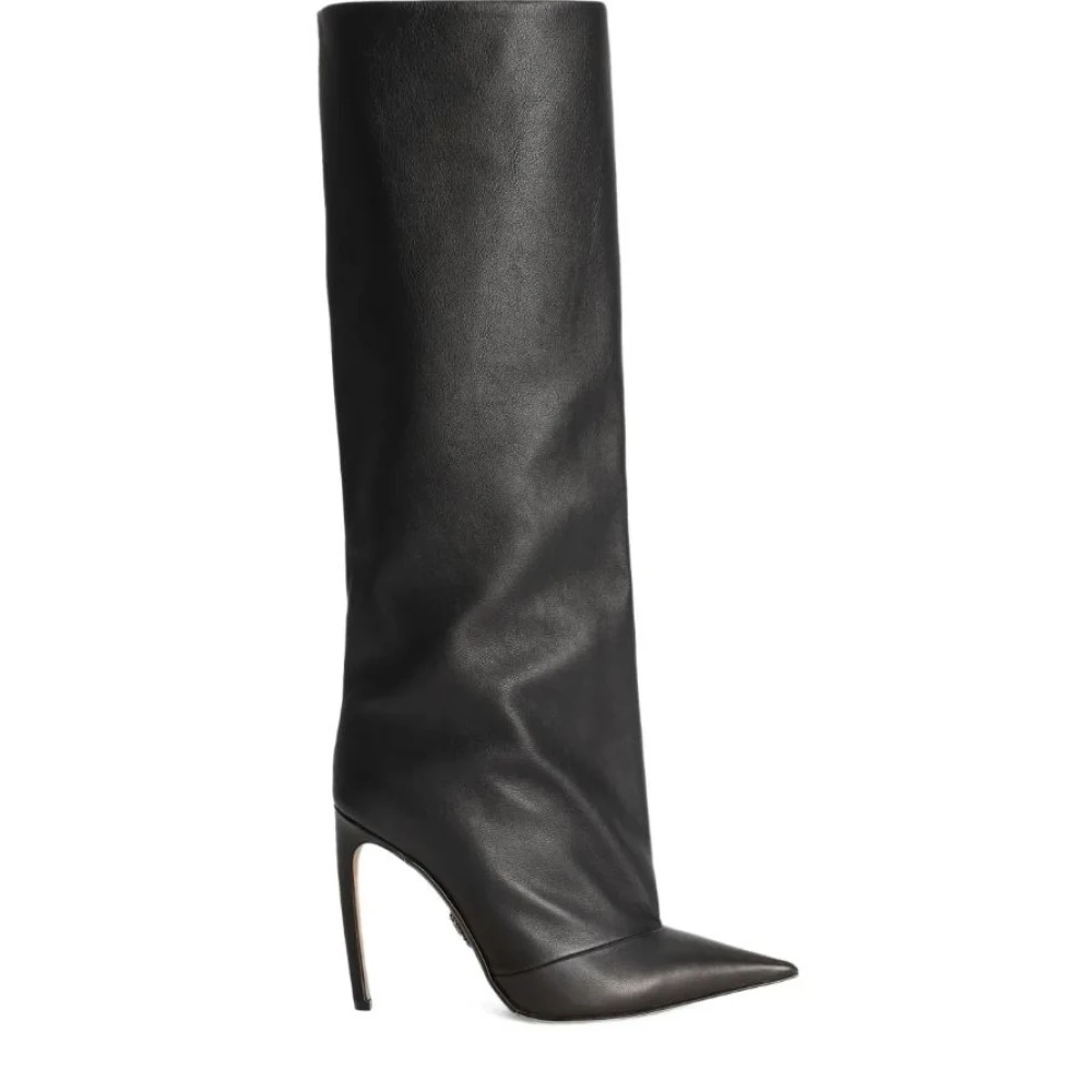 Dolce & Gabbana Women's Black Devotion Calfskin Boots - Heeled Boots - 5 Uk - Shoes