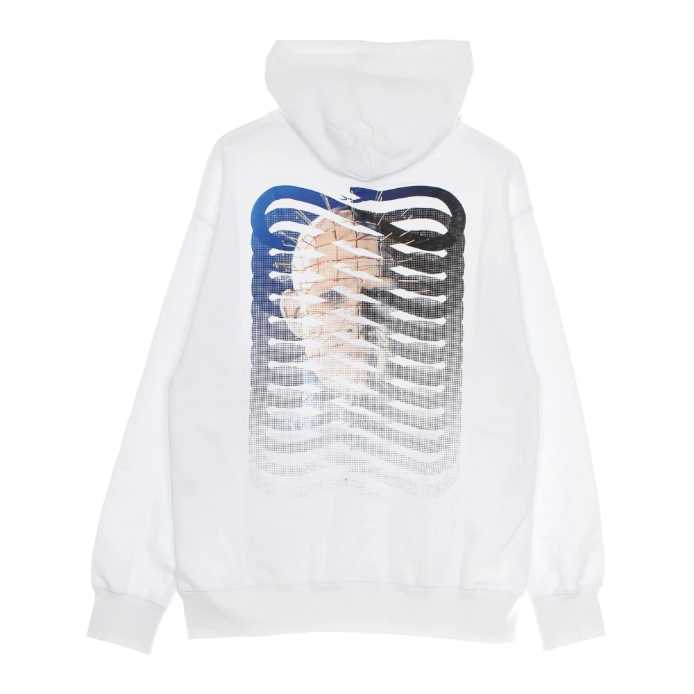 Propaganda Priesterhoodie met ribprint White Heren