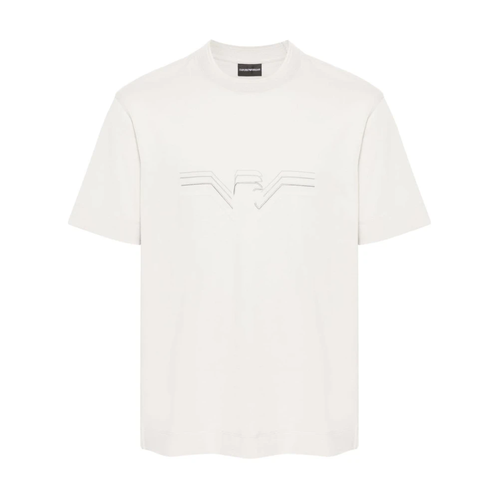 Emporio Armani Grijze T-shirts en Polo's Lichtgewicht Jersey Gray Heren