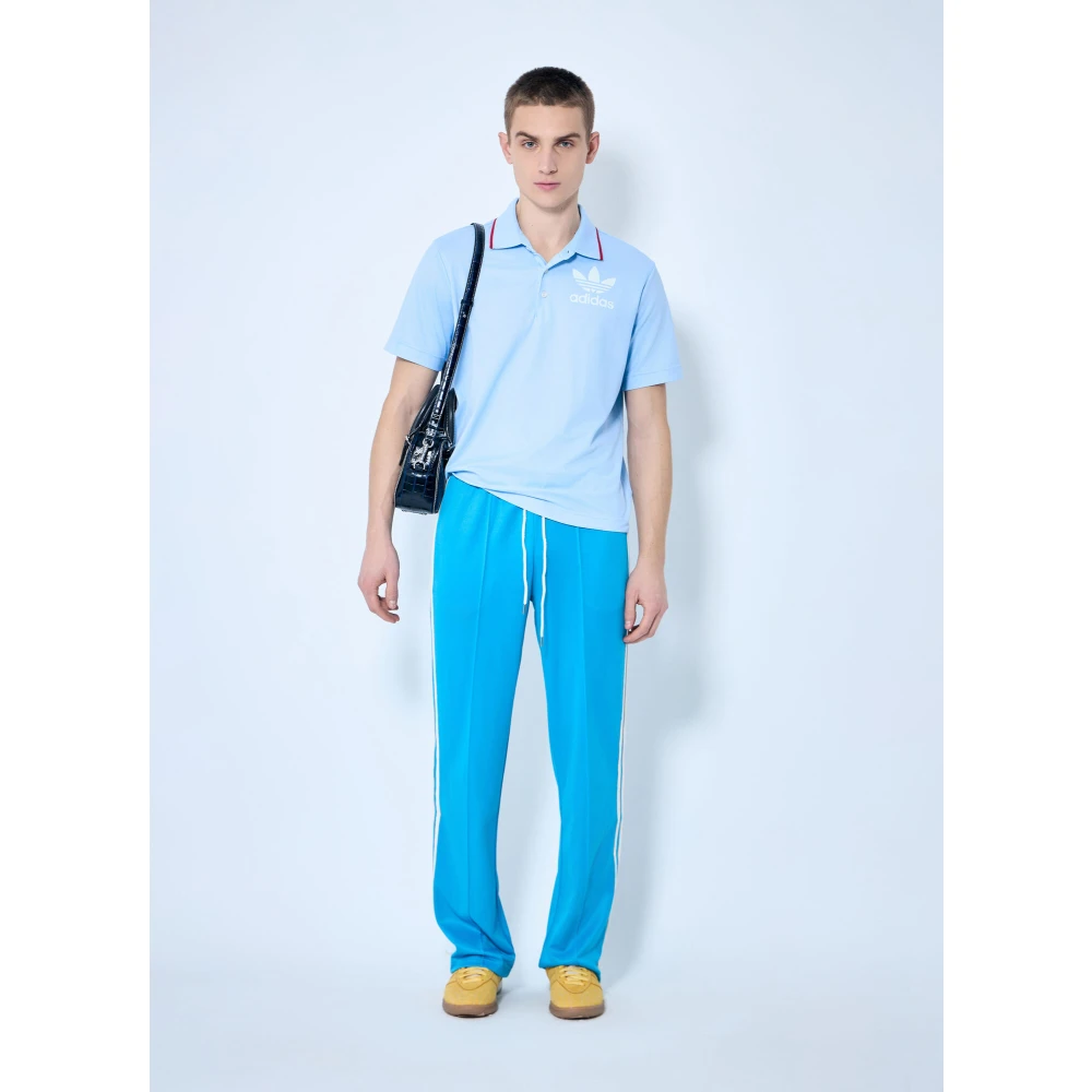 Adidas Logo Motif Track Pants Blue Heren