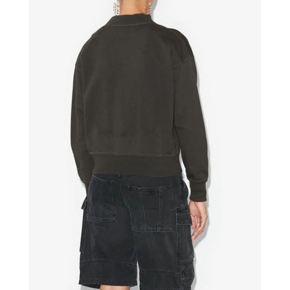 Isabel Marant Étoile Katoenen Sweatshirt met Lange Mouwen en Logo Black Dames