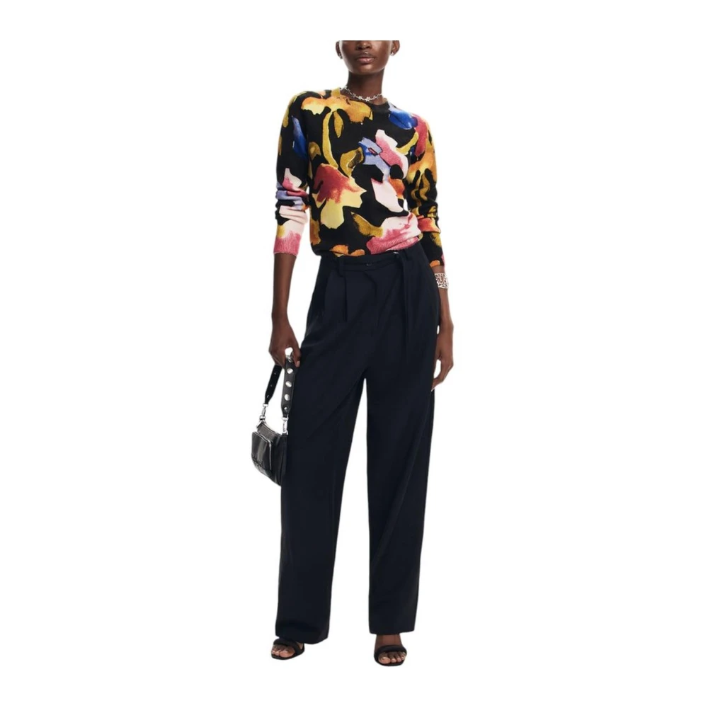 Desigual Zwarte Acryl Gebreide Tops & T-Shirts Multicolor Dames