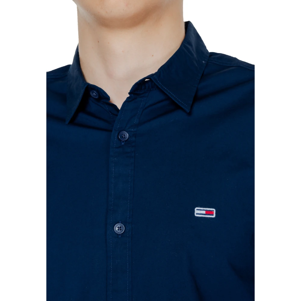 Tommy Jeans Lange mouwen shirt herfst winter collectie Blue Heren