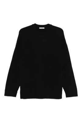 Oversize stickad tröja med rund hals