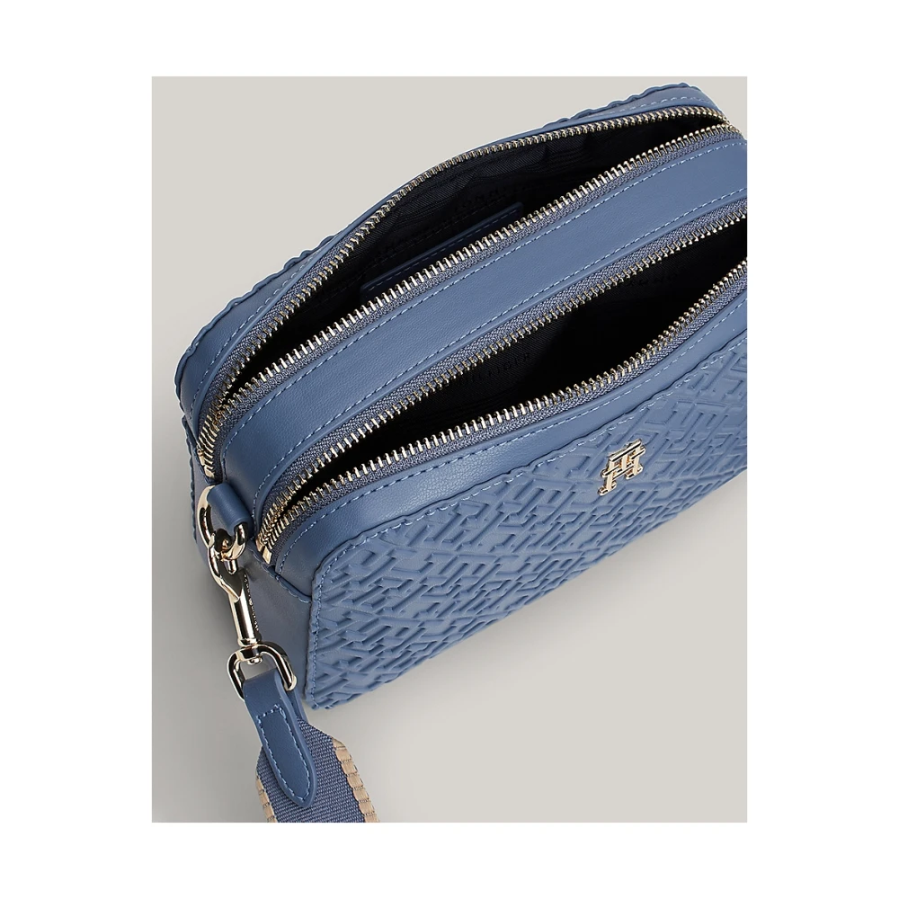 Tommy Hilfiger Stijlvolle Camera Tas met Monologo Blue Dames