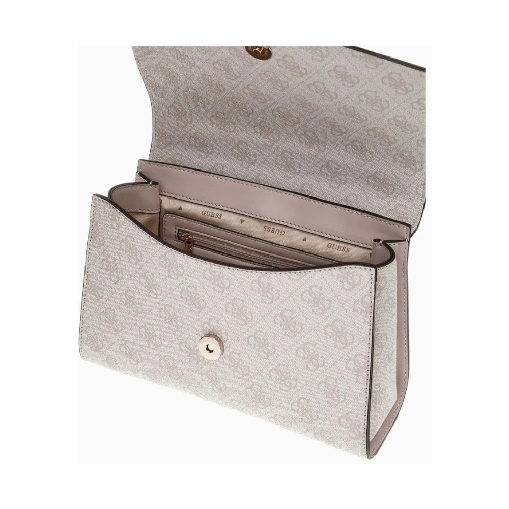 Guess Nolana Kleine Schoudertas met Rits Beige Dames