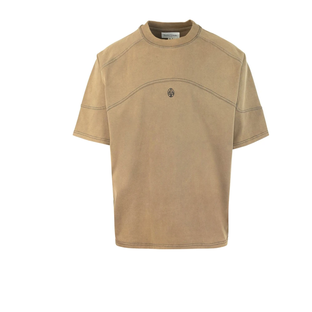 Untitled Artworks Bruine T-shirt met geborduurd logo Brown Heren