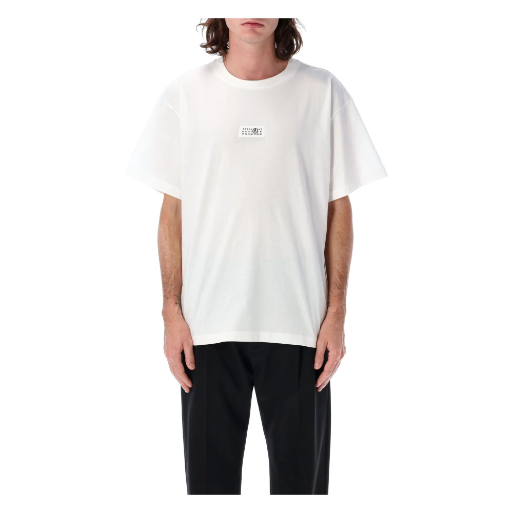 MM6 Maison Margiela Vit Numerisk Signatur T-shirt White, Herr