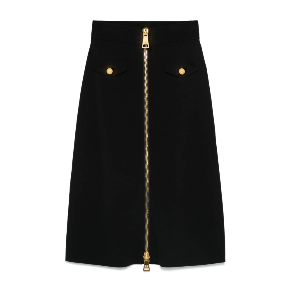 Elisabetta Franchi Stijlvolle Mini Rok Black Dames