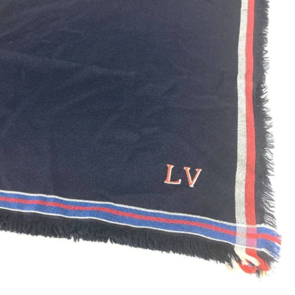Louis Vuitton Vintage Pre-owned Silk scarves Blue Dames