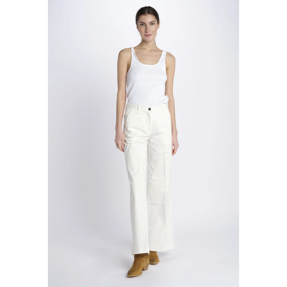 Nine In The Morning Wide Trousers White Dames