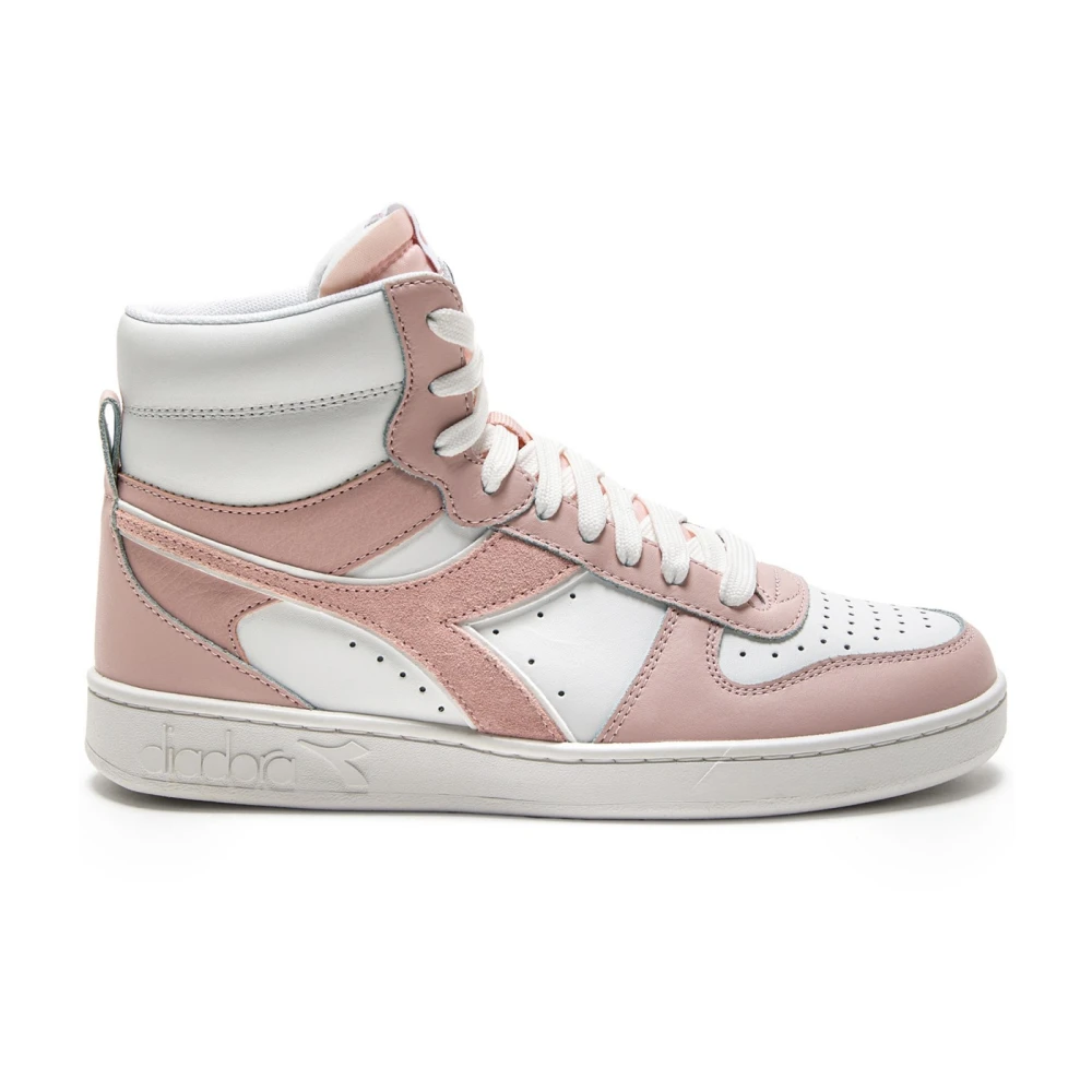 Diadora Women's Pink Sneakers, 3 Uk, Vintage Basketball Style Trainers