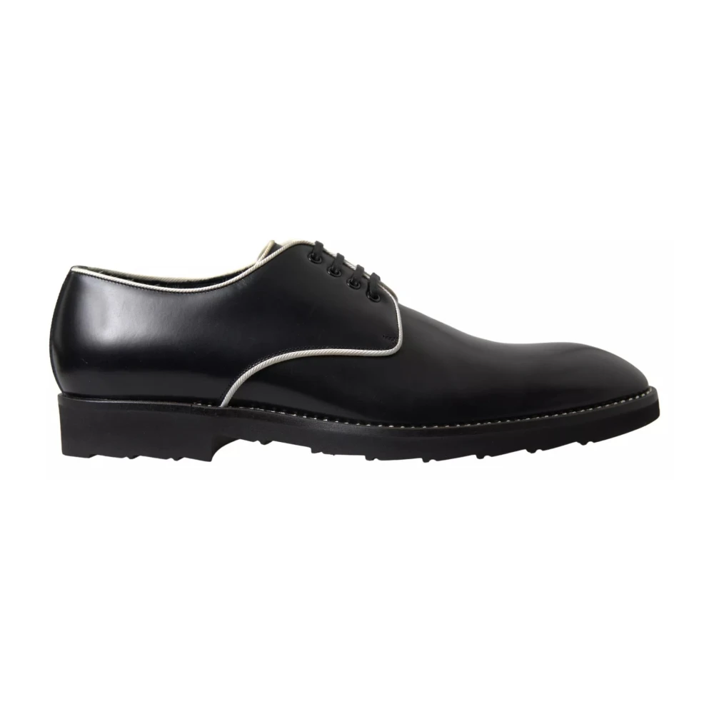 Dolce & Gabbana Men's Black/White Leather Formal Dress Shoes